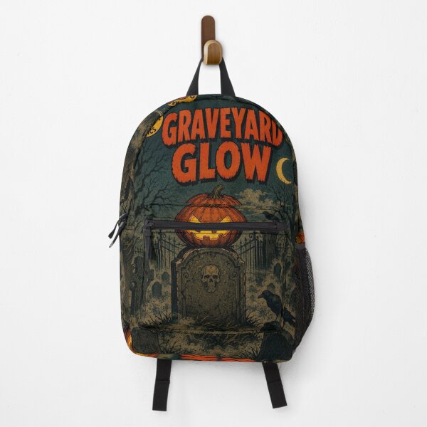 Item preview, Vintage Halloween Cover Art: Sinister Jack-o'-Lantern Graveyard Glow designed and sold by bapupa.