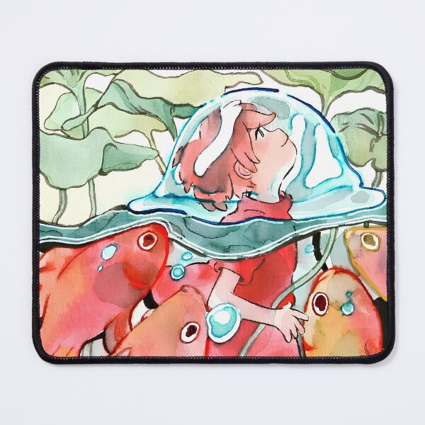 Item preview, Cute art girl and fish [[thetotoros's]] go -%[ghiblis]%- swim aways designed and sold by Amorrieart.