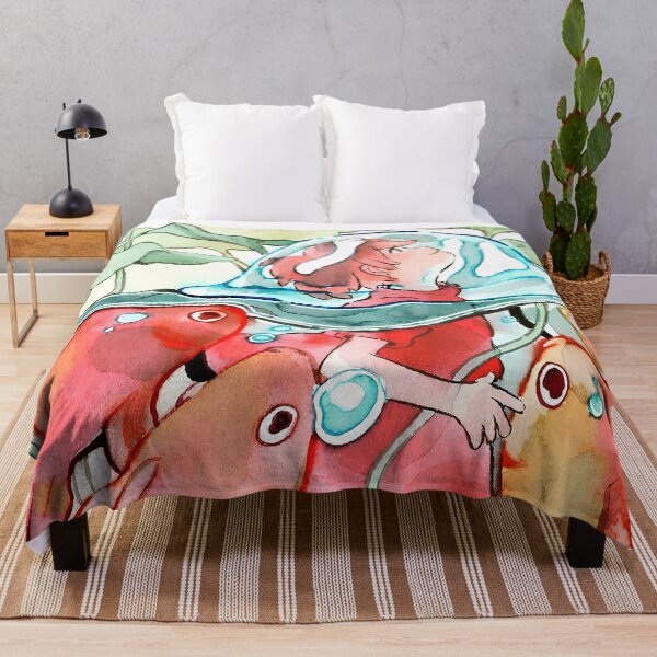 Item preview, Cute art girl and fish [[thetotoros's]] go -%[ghiblis]%- swim aways designed and sold by Amorrieart.