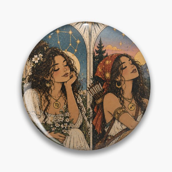 Item preview, Virgo & Sagittarius Tarot Card – Earth Meets Fire | Zodiac Soul Connection designed and sold by Moon & Sun Tarot.