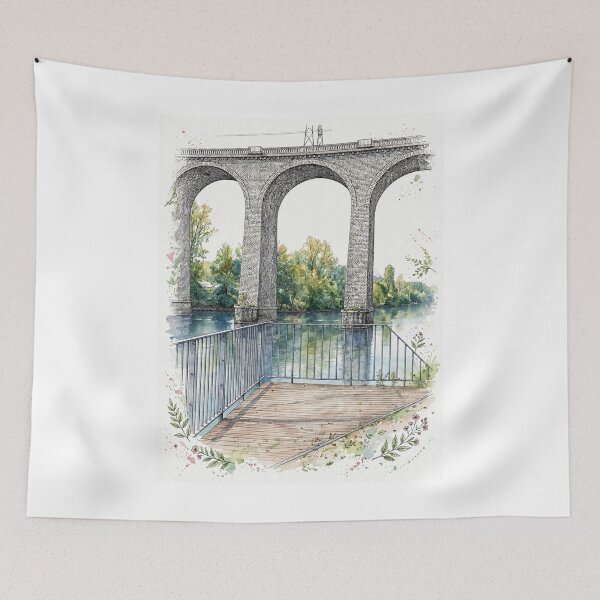 Item preview, Stone Viaduct in Watercolor designed and sold by Axokris.