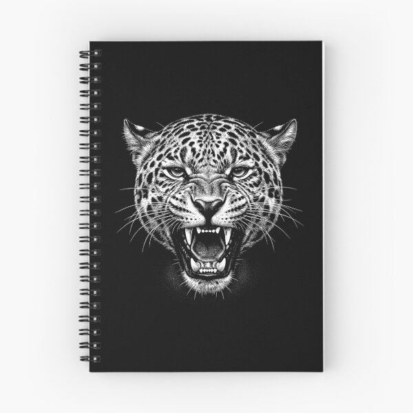 Item preview, Panthera Onca: The Cranial Crusher Jaguar Scratchboard Art Print designed and sold by FreiherrPK.