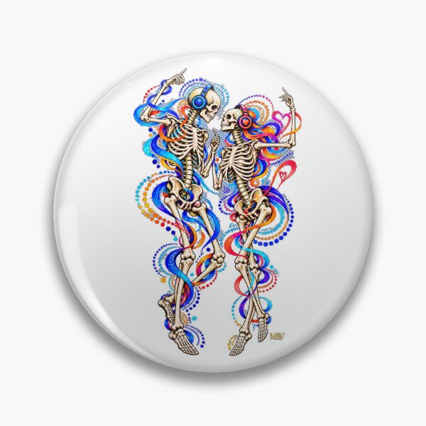 Item preview, Psychedelic Skeleton Lovers Dance  designed and sold by Qenlo.
