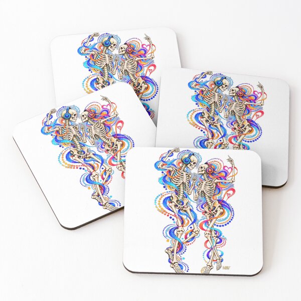 Item preview, Psychedelic Skeleton Lovers Dance  designed and sold by Qenlo.