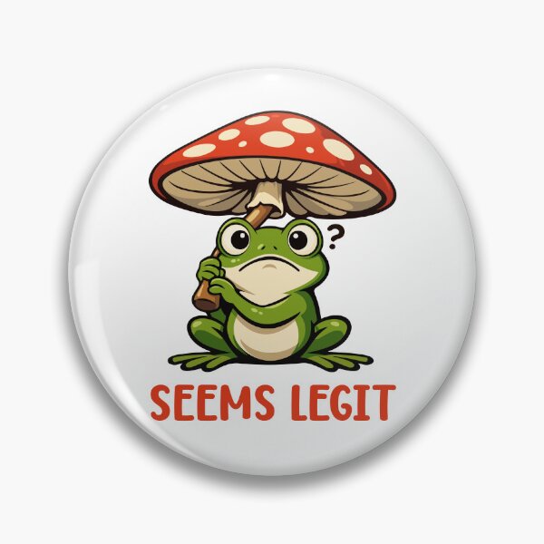 Item preview, Funny Frog Cartoon with Mushroom Umbrella Meme designed and sold by stylishdzign.