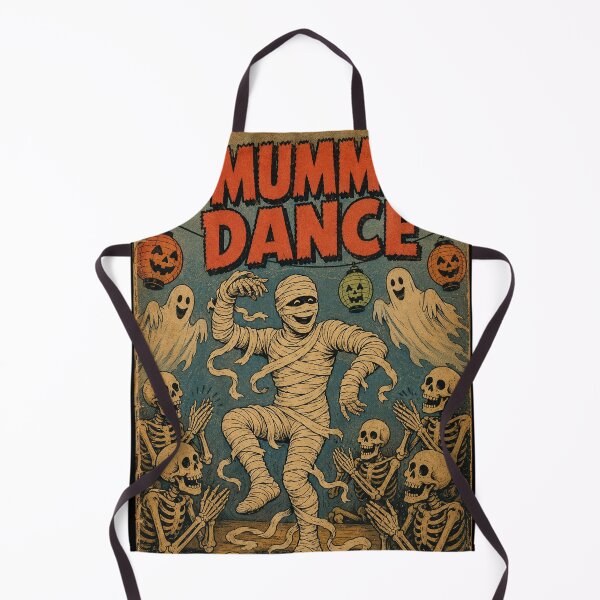 Item preview, Vintage Halloween Cover Art: Goofy Mummy Midnight Dance Party designed and sold by bapupa.