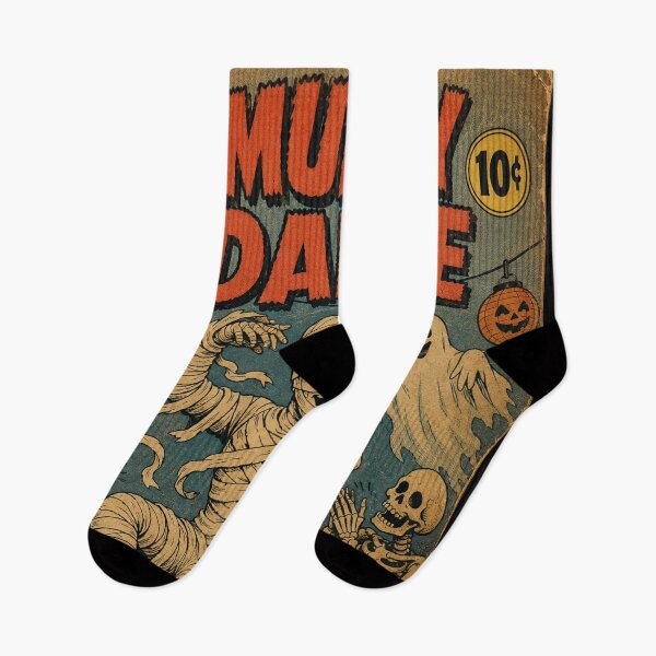 Item preview, Vintage Halloween Cover Art: Goofy Mummy Midnight Dance Party designed and sold by bapupa.