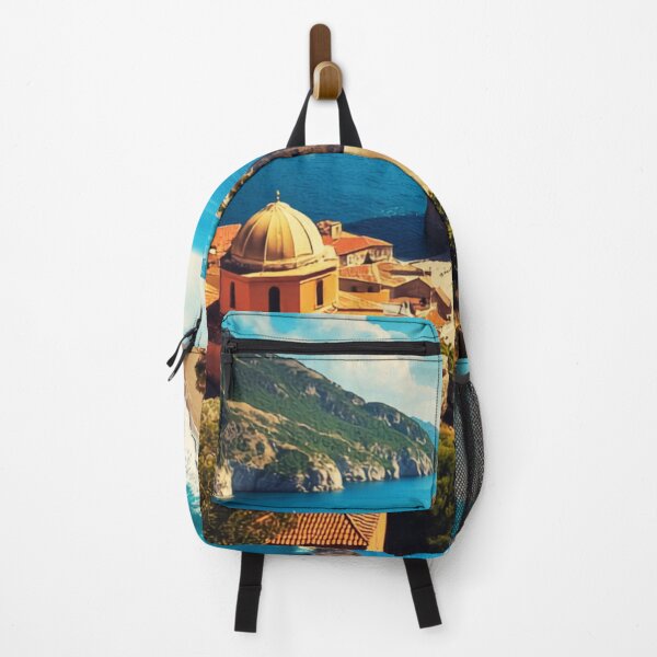 Item preview, Mediterranean Sea Stack Cove Coastal Chapel Landscape designed and sold by @SHINTOSARTSTORE.