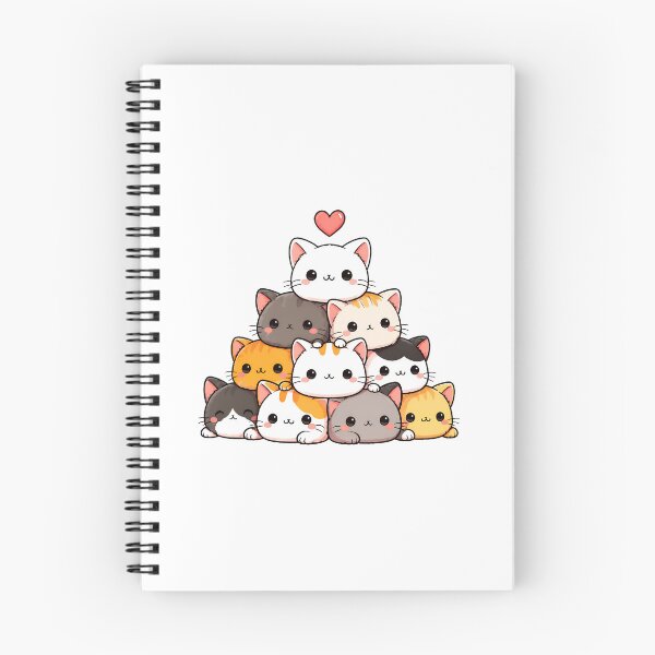 Item preview, Cute Cat Pyramid Stack Kawaii Design designed and sold by OlyvieArt.