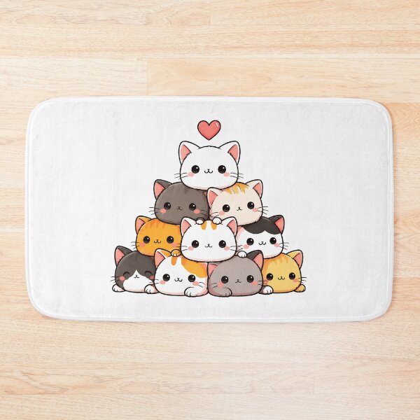 Item preview, Cute Cat Pyramid Stack Kawaii Design designed and sold by OlyvieArt.