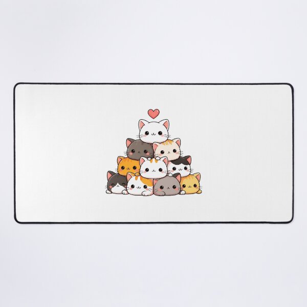 Item preview, Cute Cat Pyramid Stack Kawaii Design designed and sold by OlyvieArt.