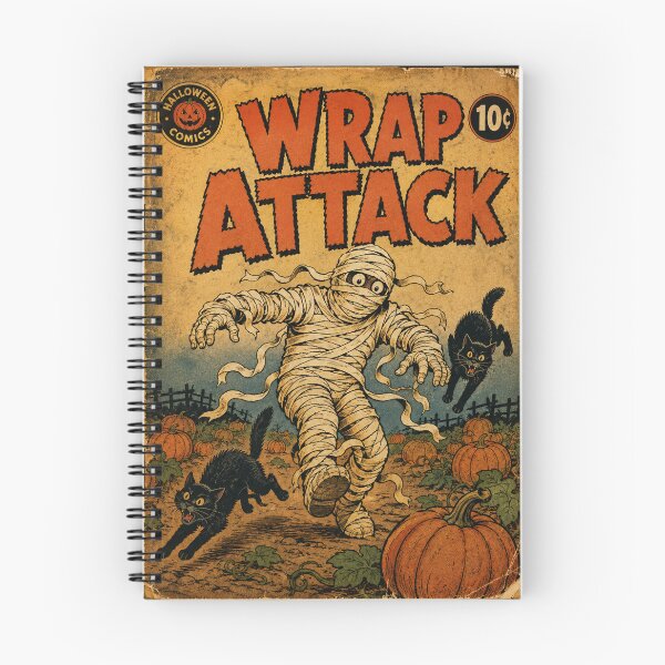 Item preview, Vintage Halloween Cover Art: Mummy Toilet Paper Trouble designed and sold by bapupa.