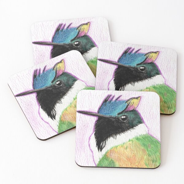 Item preview, Horned Sungem watercolour  designed and sold by DoodleSnake58.