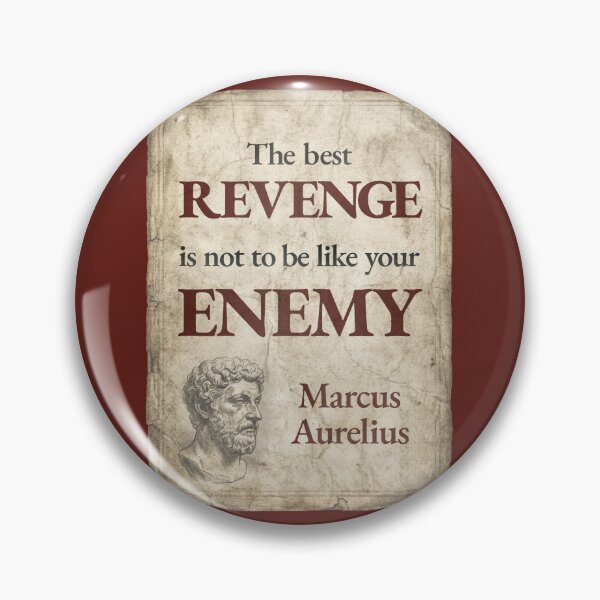 Item preview, The Best Revenge Is Not to Be Like Your Enemy - Marcus Aurelius - Vintage Distressed Stoic Quote - Roman Red Version designed and sold by Stoic Core.