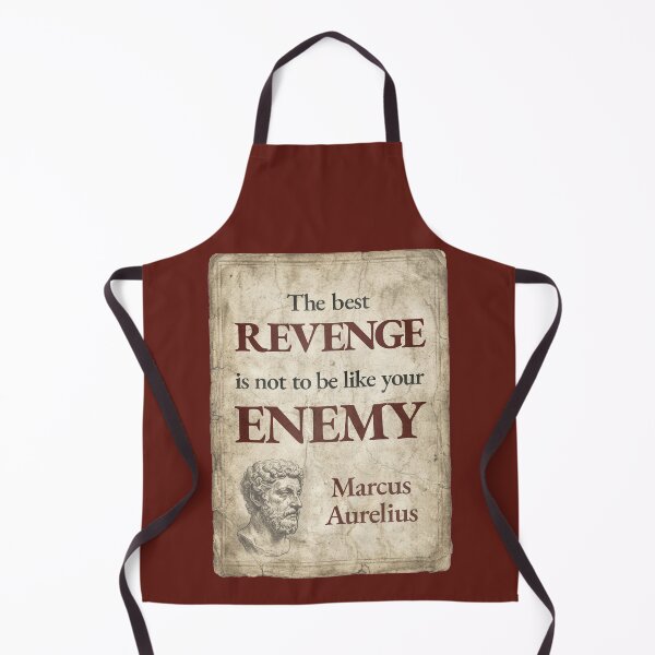 Item preview, The Best Revenge Is Not to Be Like Your Enemy - Marcus Aurelius - Vintage Distressed Stoic Quote - Roman Red Version designed and sold by Stoic Core.