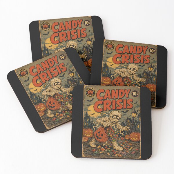 Item preview, Vintage Halloween Cover Art: Silly Mummy Candy Bag Disaster designed and sold by bapupa.