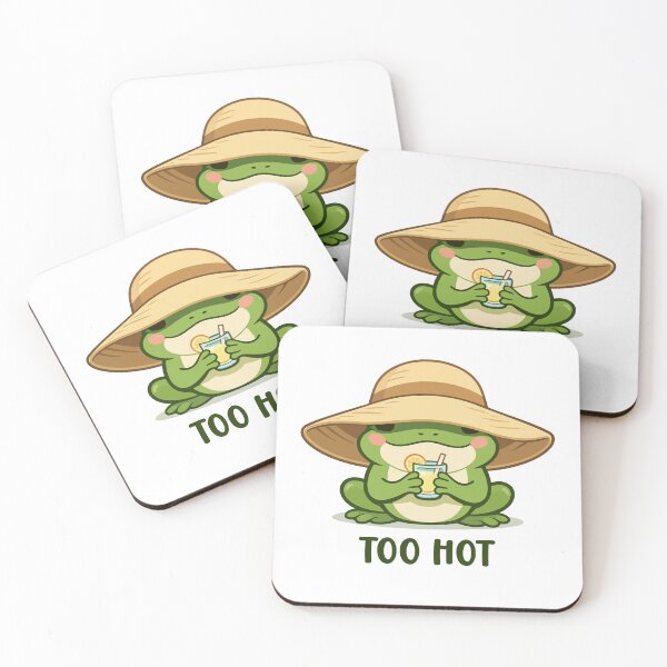 Item preview, Funny Frog Cartoon Drinking Lemonade Summer Heat designed and sold by stylishdzign.