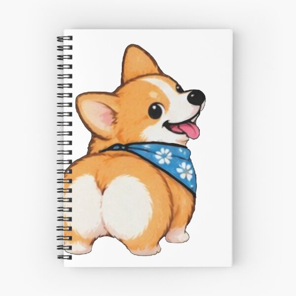 Item preview, Cute Corgi Butt with Blue Bandana Puppy Aesthetic designed and sold by Anstickerrr.