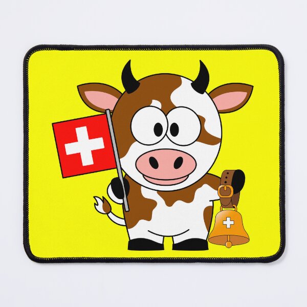 Item preview, Swiss cow with cowbell designed and sold by QuanntixArt.