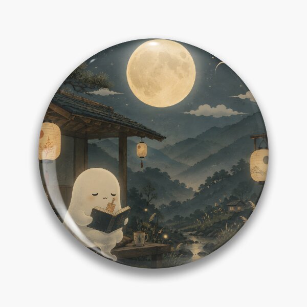 Item preview, Vintage Ghost Reading Book Aesthetic Night Landscape designed and sold by MCV-Designs.