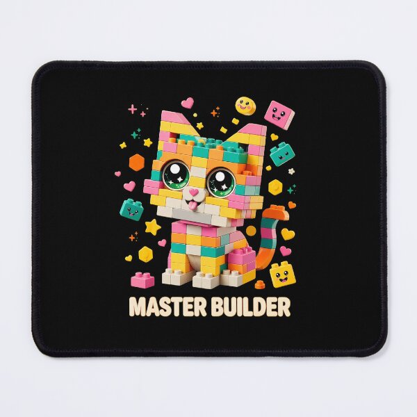Item preview, Master Builder Block Cat Creative Play Design designed and sold by OlyvieArt.
