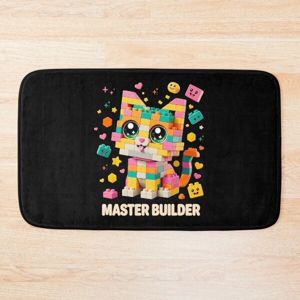 Item preview, Master Builder Block Cat Creative Play Design designed and sold by OlyvieArt.