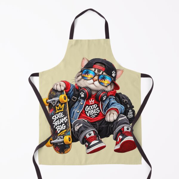 Item preview, Cool Skater Cat Streetwear Skateboard designed and sold by Nixora.