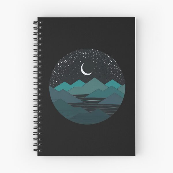 Item preview, Luna Estrellas Montaña Agua Paisaje nocturno designed and sold by RUTLLACE.