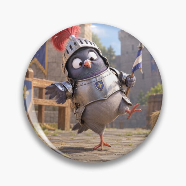 Item preview, Sir Coo-a-Lot Pigeon Knight Sticker designed and sold by AnyaArtco.