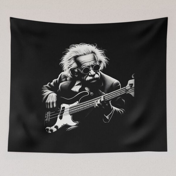 Item preview, E i n s t e i n Playing Bass designed and sold by Lapiinart.