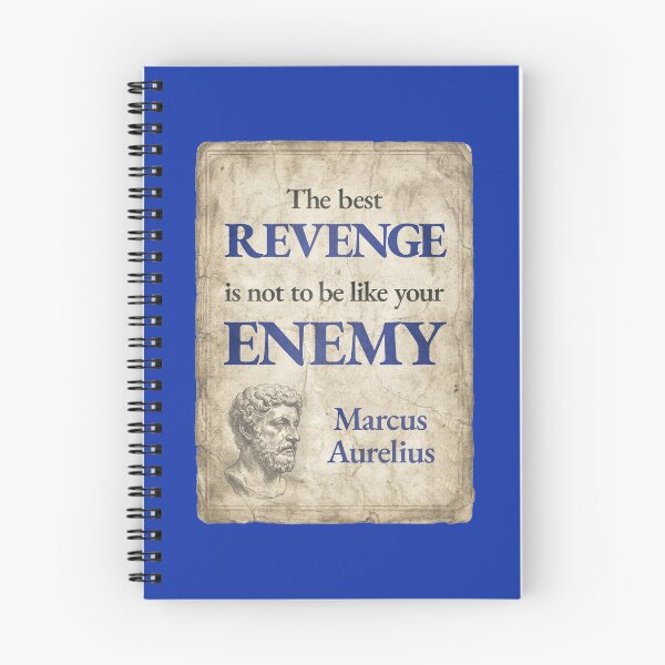 Item preview, The Best Revenge Is Not to Be Like Your Enemy - Marcus Aurelius - Vintage Distressed Stoic Quote - Roman Red Version designed and sold by Stoic Core.