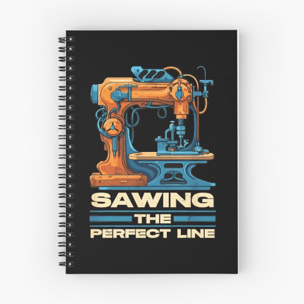 Item preview, Sawing The Perfect Line Sewing Machine Retro Design designed and sold by jessgafowlie.