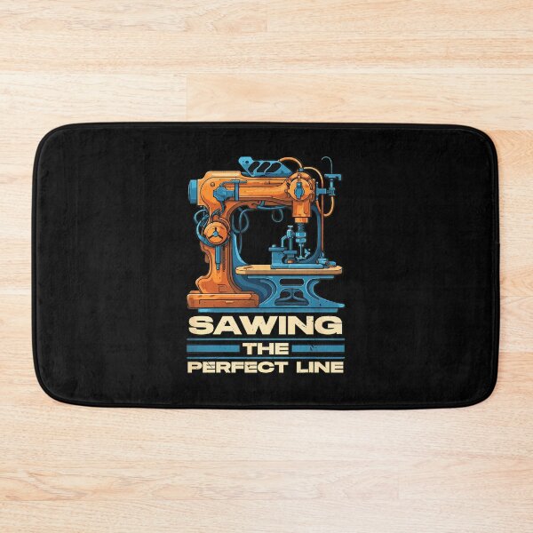 Item preview, Sawing The Perfect Line Sewing Machine Retro Design designed and sold by jessgafowlie.