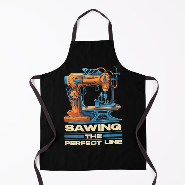 Item preview, Sawing The Perfect Line Sewing Machine Retro Design designed and sold by jessgafowlie.