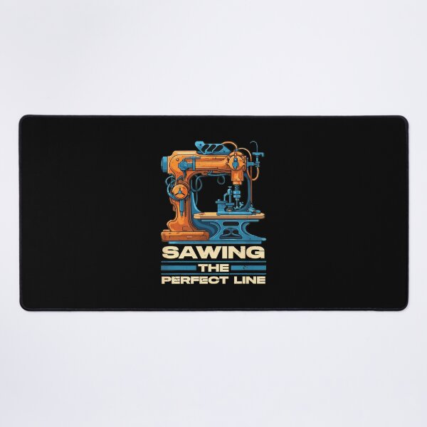 Item preview, Sawing The Perfect Line Sewing Machine Retro Design designed and sold by jessgafowlie.