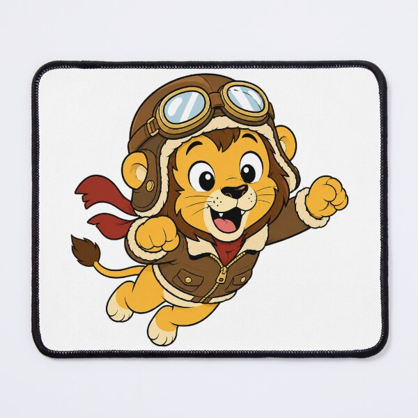 Item preview, A fun t-shirt design featuring a cartoon animal, specifically a flying lion. designed and sold by Nubian Style.