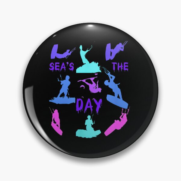 Item preview, Sea's The Day Kitesurfing Silhouette Art designed and sold by jessgafowlie.