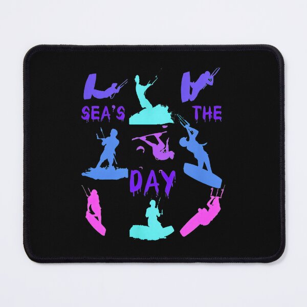 Item preview, Sea's The Day Kitesurfing Silhouette Art designed and sold by jessgafowlie.