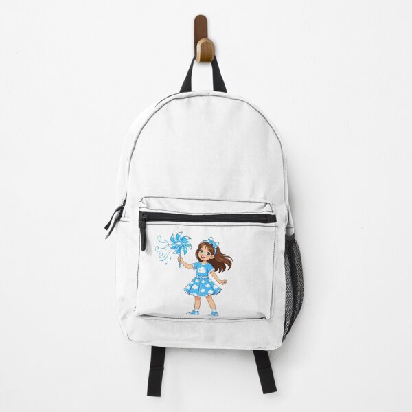 Item preview, Cute Cartoon Girl With Cloud Dress And Pinwheel Magic Wind Graphic Design designed and sold by Nubian Style.