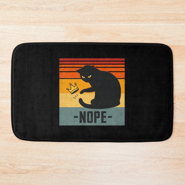 Item preview, Nope Cat Rejecting Crown Retro Sunset designed and sold by OlyvieArt.