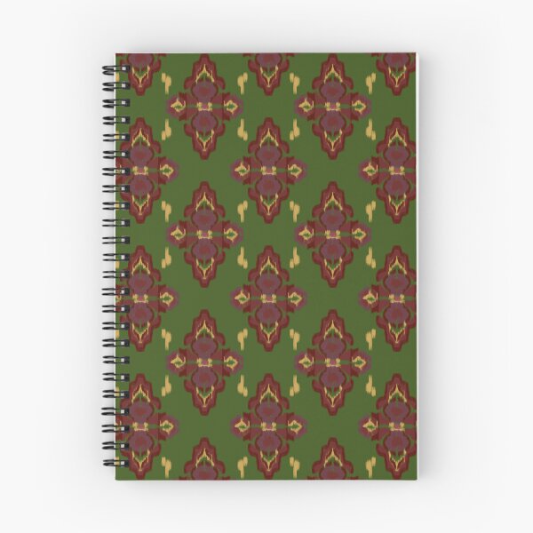 Item preview, Green ikat pattern Thai fabric designed and sold by Halonapping.