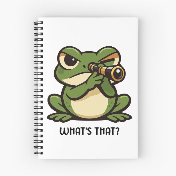 Item preview, Funny Frog Cartoon Looking Through Telescope designed and sold by stylishdzign.