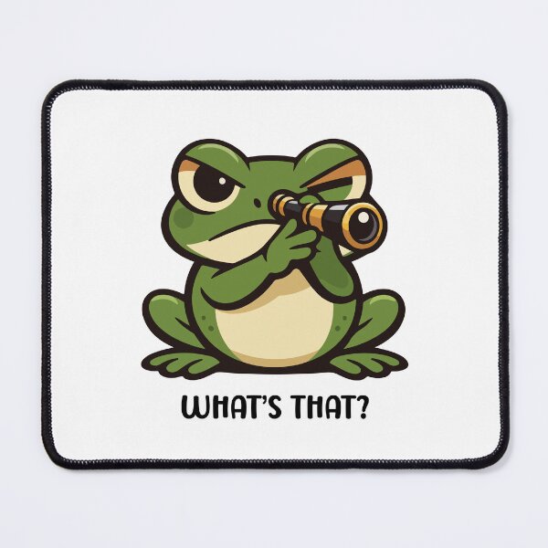 Item preview, Funny Frog Cartoon Looking Through Telescope designed and sold by stylishdzign.