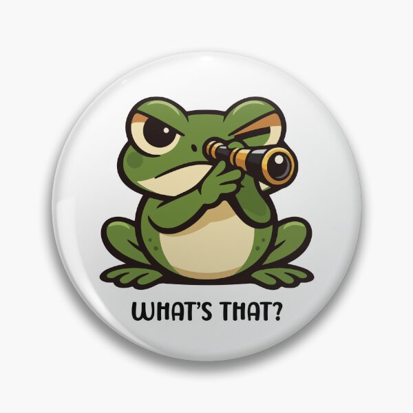 Item preview, Funny Frog Cartoon Looking Through Telescope designed and sold by stylishdzign.