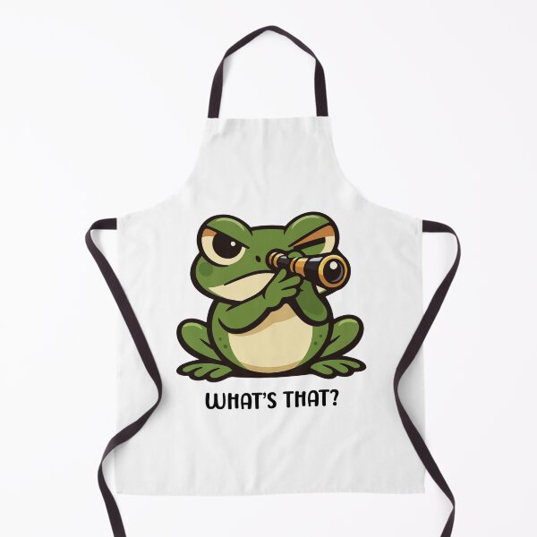 Item preview, Funny Frog Cartoon Looking Through Telescope designed and sold by stylishdzign.