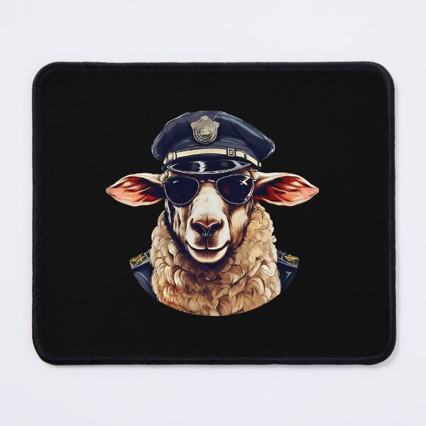 Item preview, Sheep Police Officer Cool Sunglasses Hat designed and sold by tohillregaller.