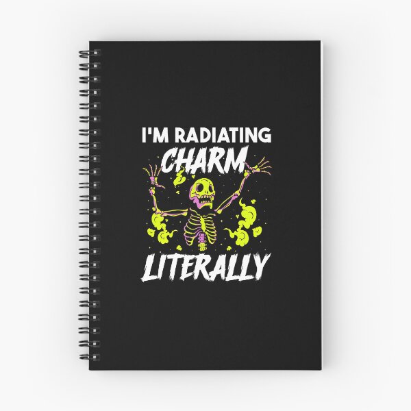 Item preview, Skeleton Radiating Charm Literally Funny Pun designed and sold by tohillregaller.