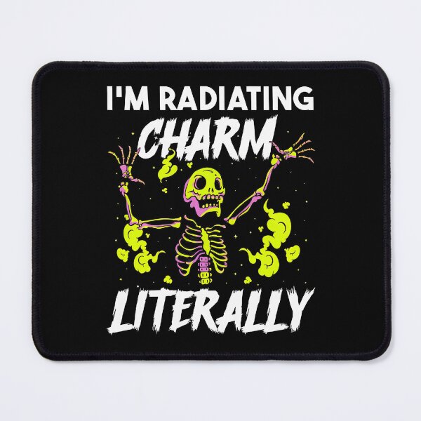 Item preview, Skeleton Radiating Charm Literally Funny Pun designed and sold by tohillregaller.
