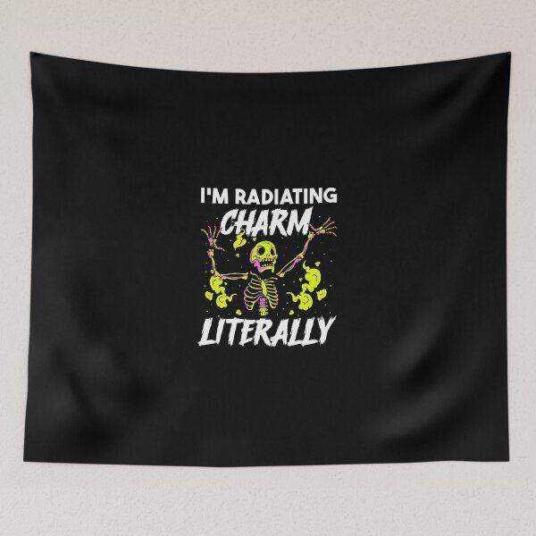 Item preview, Skeleton Radiating Charm Literally Funny Pun designed and sold by tohillregaller.