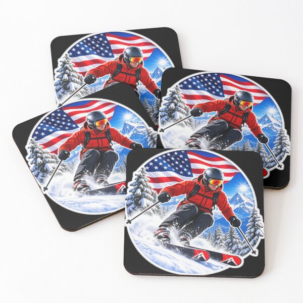 Item preview, American Ski Adventure Sticker designed and sold by ser-Ile.